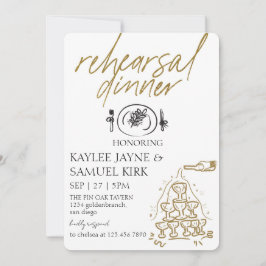 Elegant diner voor de repetitie kaart