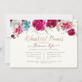 Elegant Dinner Oefening Mint Bessen Kaart (Voorkant)