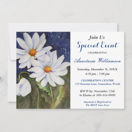 ELEGANT DINNER PARTY EVENT INVITE KAART (Voorkant)