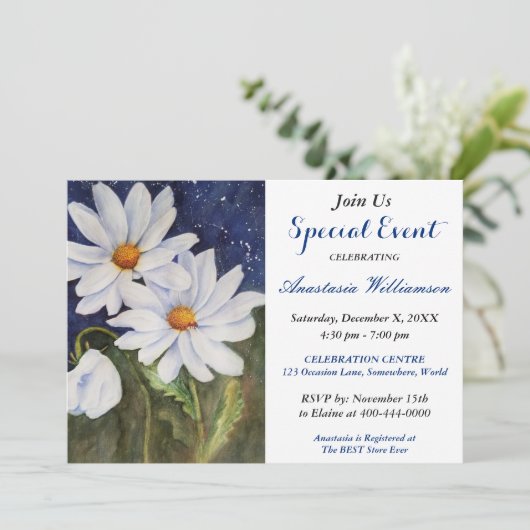 ELEGANT DINNER PARTY EVENT INVITE KAART (Staand voorkant)