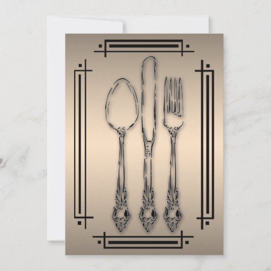 Elegant Dinner Party Kaart (Voorkant)