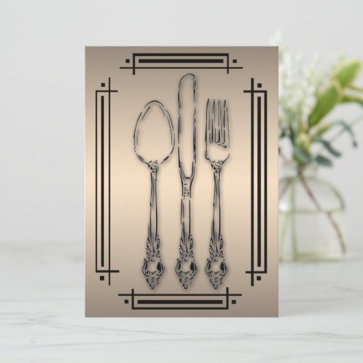 Elegant Dinner Party Kaart (Staand voorkant)