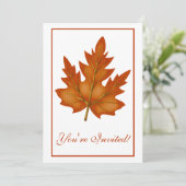 Elegant Dinner Party Uitnodiging Herfst Blad 5 (Staand voorkant)