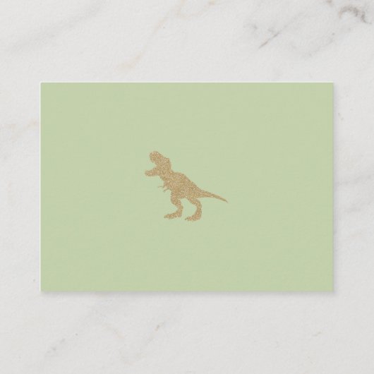 Elegant Dinosaur Diaper Raffle Invitation Insert Informatiekaartje (Achterkant)
