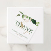 Elegant Dinosaur Green en Gold Baby shower Bedankjes Labels (In situ)