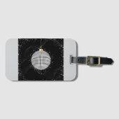 Elegant Disco Ball Christmas Ornament Bagagelabel (Voorkant (horizontaal))