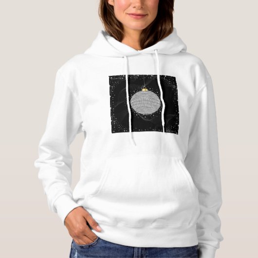 Elegant Disco Ball Christmas Ornament Hoodie (Voorkant)