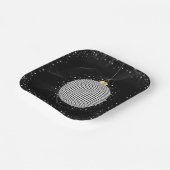 Elegant Disco Ball Christmas Ornament Papieren Bordje (Gebogen)