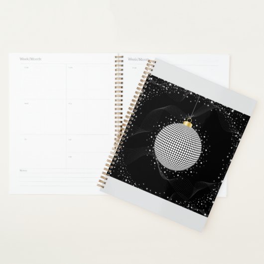 Elegant Disco Ball Christmas Ornament Planner (Display)