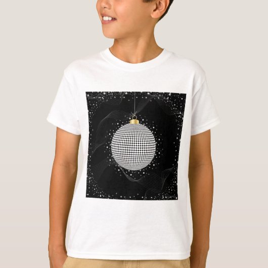 Elegant Disco Ball Christmas Ornament T-shirt (Voorkant)
