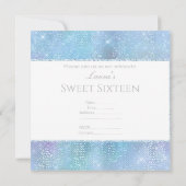ELEGANT DISCO GLITTER SWEET 16 KAART (Achterkant)