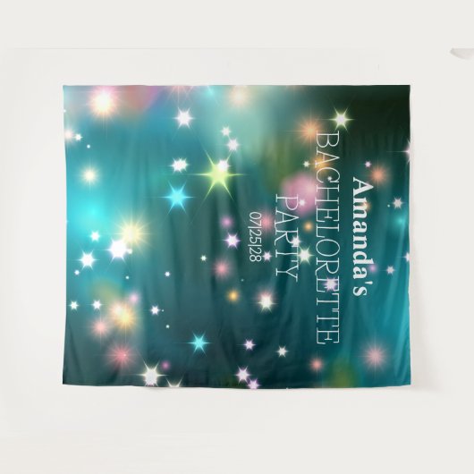 Elegant Disco Sparkle Colorful Weddenschap Achterg Wandkleed (Voorkant (horizontaal))