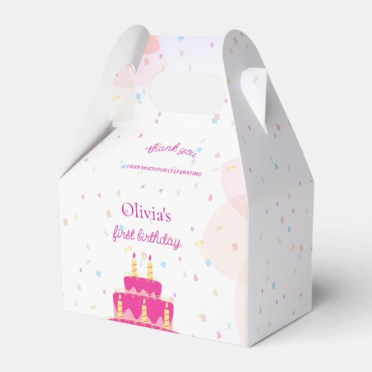 Elegant Disney princess birthday Bedankdoosjes (Voorkant Zijde)