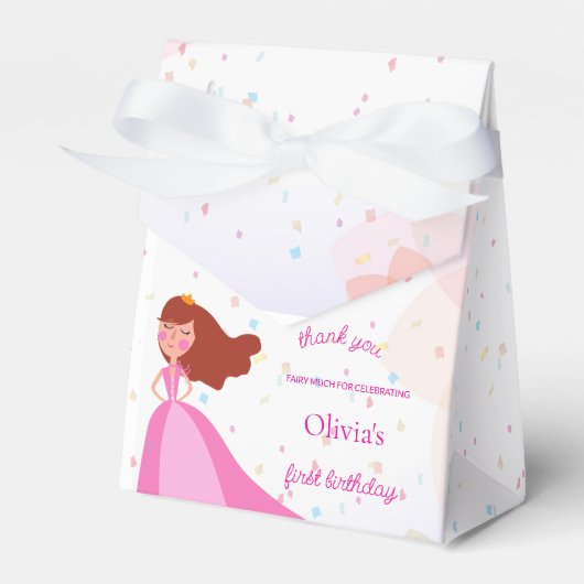 Elegant Disney princess birthday Bedankdoosjes (Voorkant Zijde)