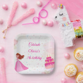 Elegant Disney princess birthday Papieren Bordje (Feest)