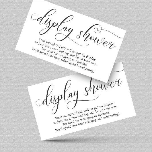 Elegant Display Douche Insert voor Uitnodiging Informatiekaartje