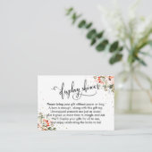 Elegant Display Vrijgezellenfeest Floral Confetti Informatiekaartje (Staand voorkant)
