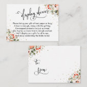 Elegant Display Vrijgezellenfeest Floral Confetti Informatiekaartje (Voorkant / Achterkant)