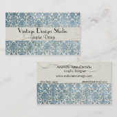 Elegant  Distress Blauwgroen profiel kaart Visitekaartje (Voorkant / Achterkant)