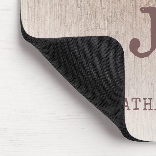 Elegant Distress Monogram Sjabloon van het Hout Ki Muismat (Hoek)