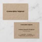 Elegant Distress Text Corporate Modern Sjabloon Visitekaartje (Voorkant / Achterkant)