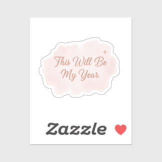 Elegant 'Dit Wordt Mijn Jaar' Script Positief Sticker