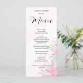 Elegant Divine Floral Waterverf Handgeschilderd Menu (Staand voorkant)