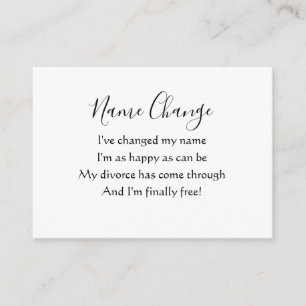Elegant Divorce Name Change Enclosure Kaart