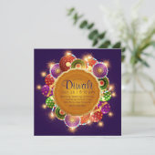 Elegant Diwali Kleurrijk Vuurwerk Kaart (Staand voorkant)