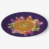 Elegant Diwali Kleurrijk Vuurwerk Papieren Bordje (Gekanteld)