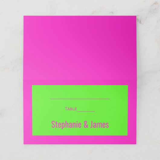 Elegant DIY Colors Lime Green Shocroze Plaatskaartje (Buitenkant ongevouwen)