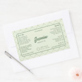 Elegant DIY Cosmetisch Flessenetiket in Retro Groe Rechthoekige Sticker (Envelop)