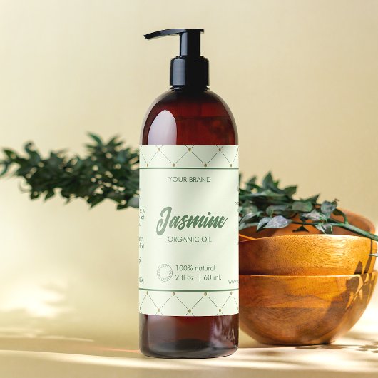 Elegant DIY Cosmetisch Flessenetiket in Retro Groe Rechthoekige Sticker