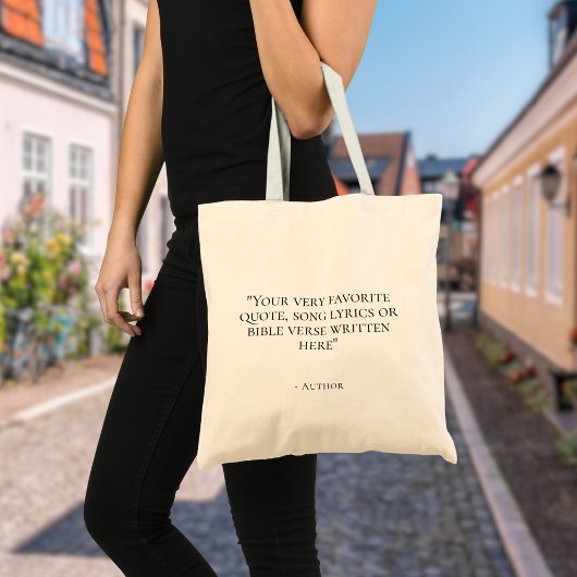 Elegant DIY Custom quote  Tote Bag