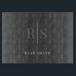 Elegant DIY Gray Monogram & White Name, Dark Grey Snijplank<br><div class="desc">Pas dit elegante Dark Grey-ontwerp aan met grijs monogram en witte naam. Klik op "Aanpassen" om kleuren en tekststijlen te wijzigen.</div>