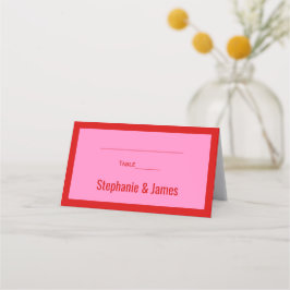 Elegant DIY kleuren roze #3 Rood Plaatskaartje