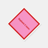 Elegant DIY kleuren roze #3 Rood Servet (Hoek)