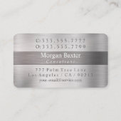 Elegant DIY Monogram Naam LT & DK Geborsteld Staal Visitekaartje (Achterkant)