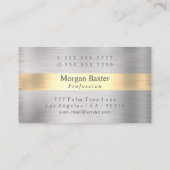 Elegant DIY Uw Logo Bedrijfsnaam Zilver & Goud Visitekaartje (Achterkant)