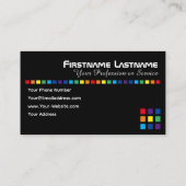 Elegant DJ rainbow kwadratenmuziek equalizer VJ Visitekaartje (Achterkant)