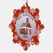 Elegant Docent Principal Papier Ornament Gift Kaar Kaart (Links)