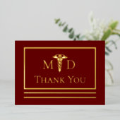 Elegant Doctor MD Hartelijk dank Folie Briefkaart (Staand Voorkant)