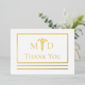 Elegant Doctor MD Hartelijk dank Folie Briefkaart (Staand Voorkant)