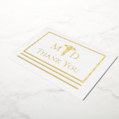 Elegant Doctor MD Hartelijk dank Folie Briefkaart (Gedraaid)