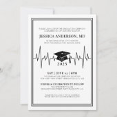 Elegant Doctor Medical Nursing School Afstuderen Kaart (Voorkant)