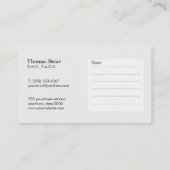 Elegant Doctor's Kantoor Professional Visitekaartje (Achterkant)