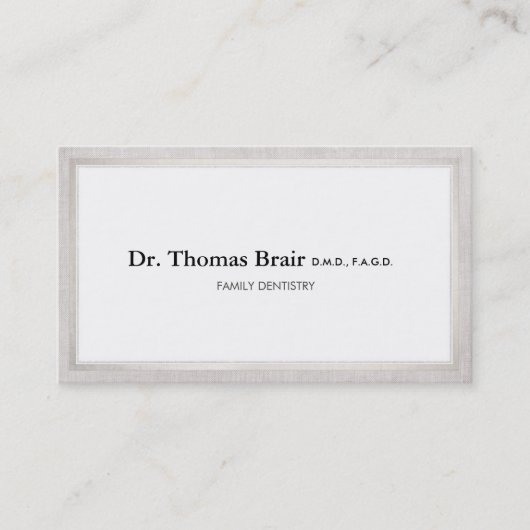 Elegant Doctor's Kantoor Professional Visitekaartje (Voorkant)