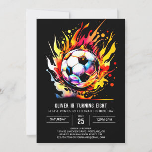 Elegant doel afdrukbare voetbal verjaardag kaart