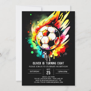 Elegant doel afdrukbare voetbal verjaardag kaart