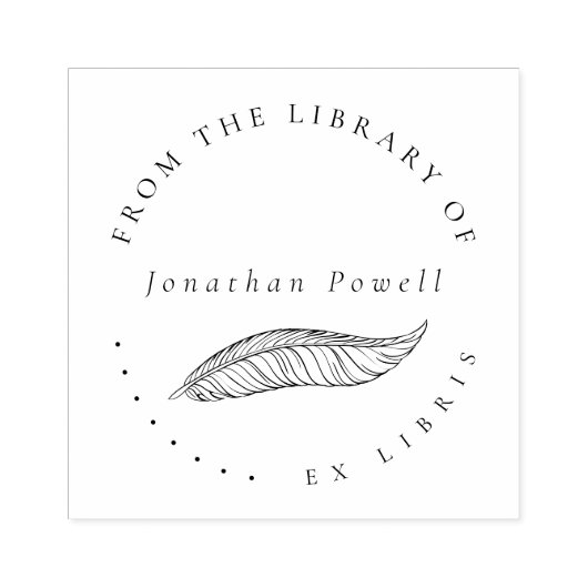 Elegant doezelpen Aangepast Ex Libris Bibliotheek  Rubberstempel (Afrduk)